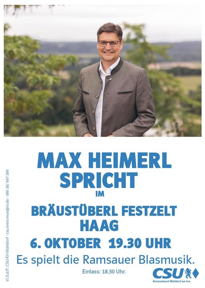 Kundgebung der CSU mit Max Heimerl