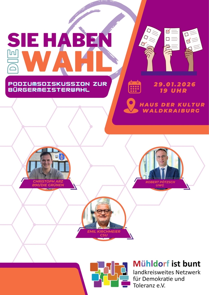 Mühldorf ist bunt - Podiumsdiskussion in Waldkraiburg